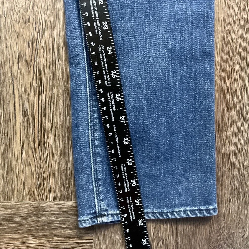 Madewell Rail Straight Low Rise Jeans Womens 27x34 Blue Medium Wash Classic Boho